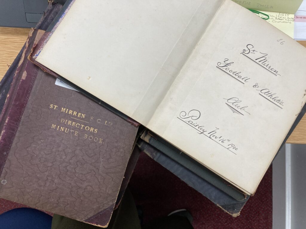 Minute books from St Mirren Football Club